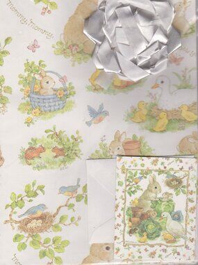 [GIBSON / CREATIVE PAPERS] Eaton Bunny Rabbit Gift Wrap Ensemble